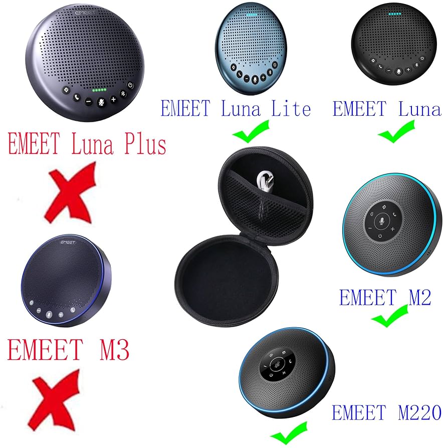 Emeet スマートスピーカー 本体とケース Amazon.co.jp: 収納ケース 用の にとってeMeet Luna Lite 会議用